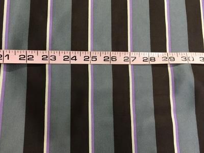 Silk Twill Stripe- Gray / Purple / Browns