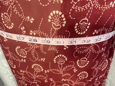 Print Poly Georgette- Burgundy / Beige