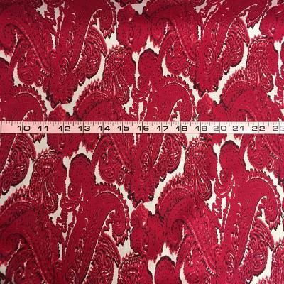 Stretch Italian Cotton Print- Fushia & White