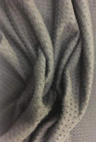 Textured Jersey Cotton -Jet Black
