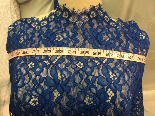 Floral Corded Lace - Royal Blue