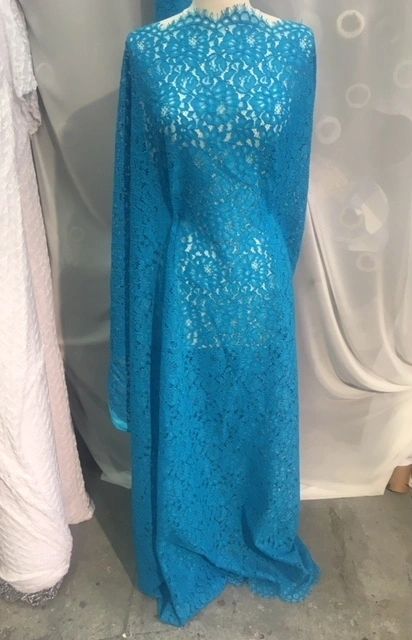 Corded Lace Fabric - Hawaiian Ocean metrotextilesnyc Corded Lace Fabric - Hawaiian Ocean metrotextilesnyc