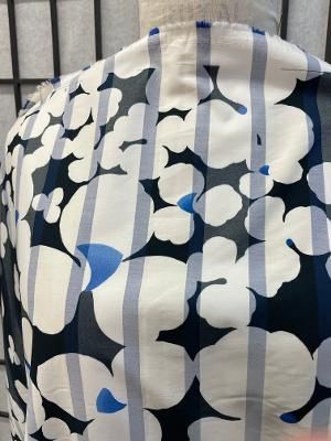 Italian Floral & Stripe Print Cotton