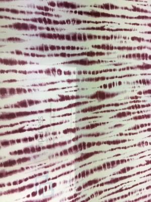 Poly crepe de chine- White / Maroon
