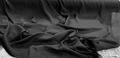 Silk Georgette Wide - Jet Black