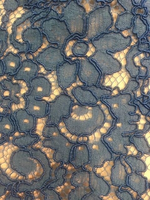 Floral Corded Lace - Blue (Daphne)