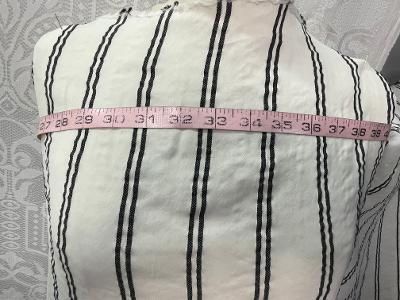 Rayon & Silk Stripe Print - White / Black