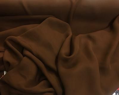 Silk Georgette - Chestnut Brown