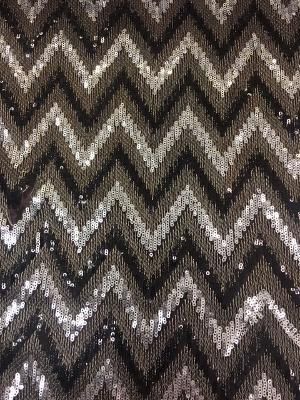 Zig Zag Sequins -Black / Silver / Gold