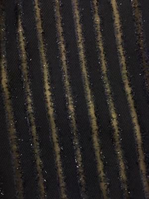 Textured Stripe Stretchy Polyrayon- Navy