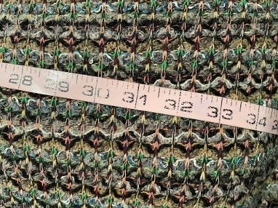 Designer Knitted Wool Blend Boucle - Green / Pink / Off White