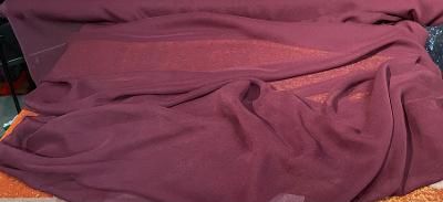 Silk Chiffon- Egg Plant ( Wine)