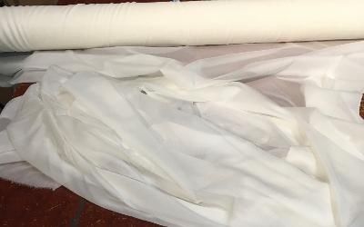 Stretch Silk Chiffon- Off White