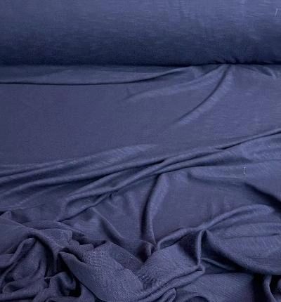 Textured Poly Jersey - Blue Navy