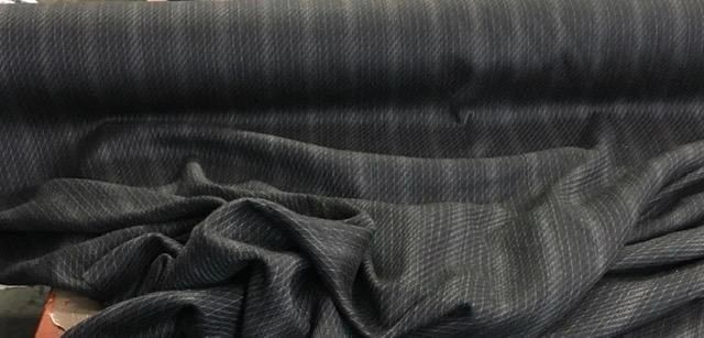 Wool Suiting -Stripe Black / Off white