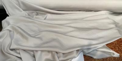 Stretch Silk Double Georgette Wide - Light Gray