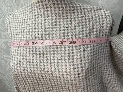 Wool Blend Houndstooth - Pink / Gray