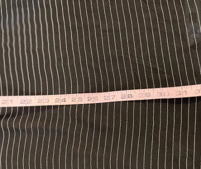 Soft Rayon Georgette Stripe - Black / white