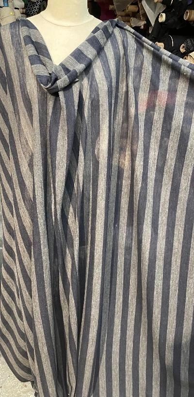 Stripe Wool Jersey - Navy / Gray