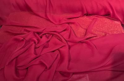 Silk Chiffon Wide- Wine ( Brick Red )