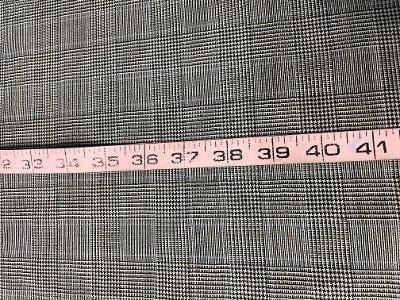 Wool Plaid Suiting - Off White / Black / Baby Blue