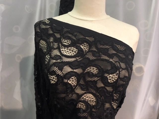 Stretch Lace -Charcoal