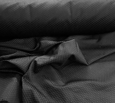 Textured Poly Brocade - Jet Black