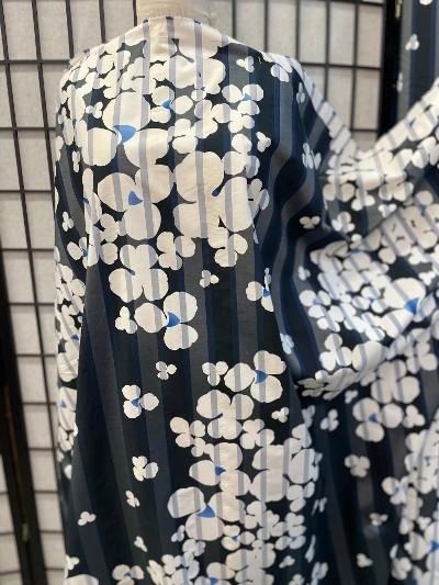 Italian Floral & Stripe Print Cotton
