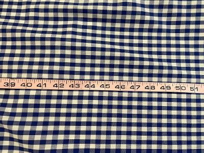 Gingham Cotton - Blue & Off-White