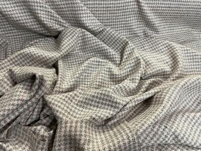 Wool Blend Houndstooth - Pink / Gray