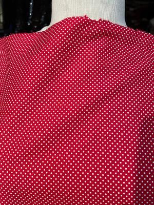Red & White Classic Mini Polka Dot Cotton