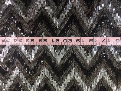 Zig Zag Sequins -Black / Silver / Gold