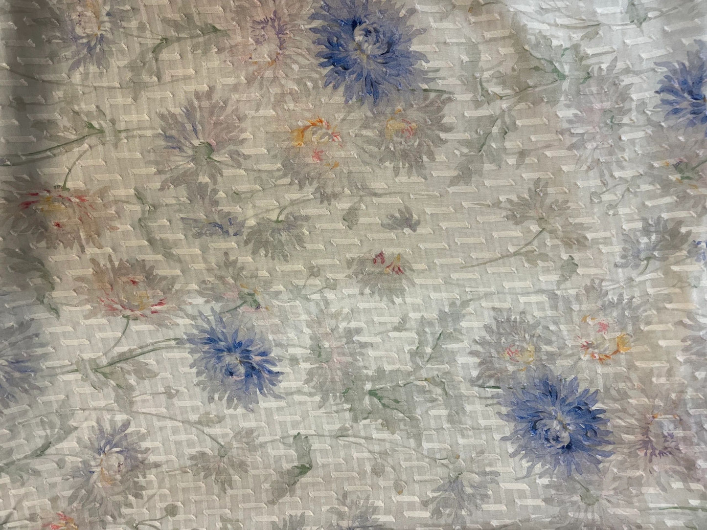 Soft Floral Textured Silk Burnout