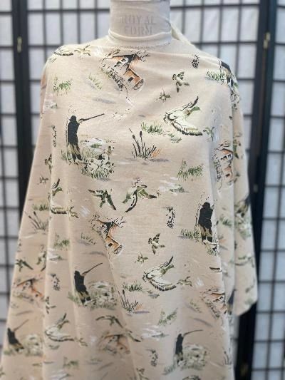 Country Style Beige Flannel Cotton Print