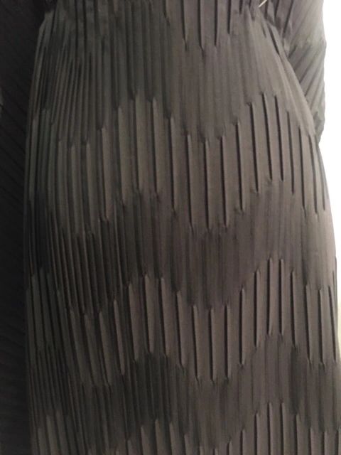 Jet Black Pleated Taffeta