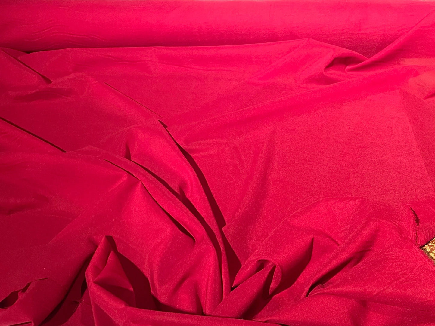 Stretch Silk Chiffon Wide- Dark Red