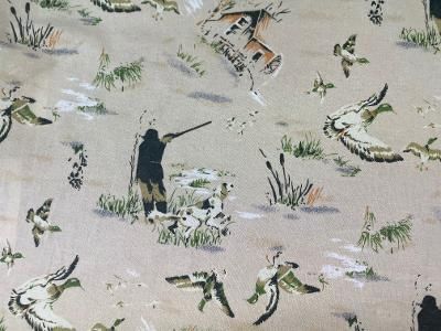 Country Style Beige Flannel Cotton Print