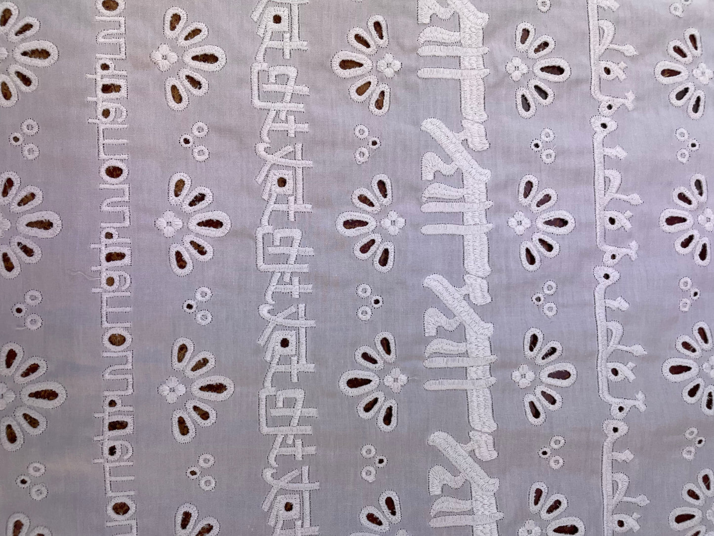 Italian Eyelet Embroidered Cotton - White