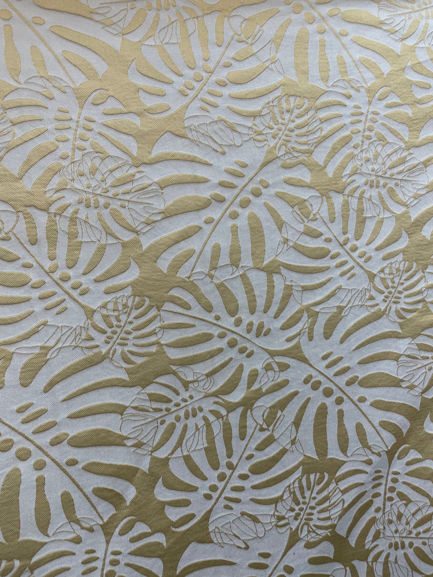 Designer Gold Leaf Off-White Brocade