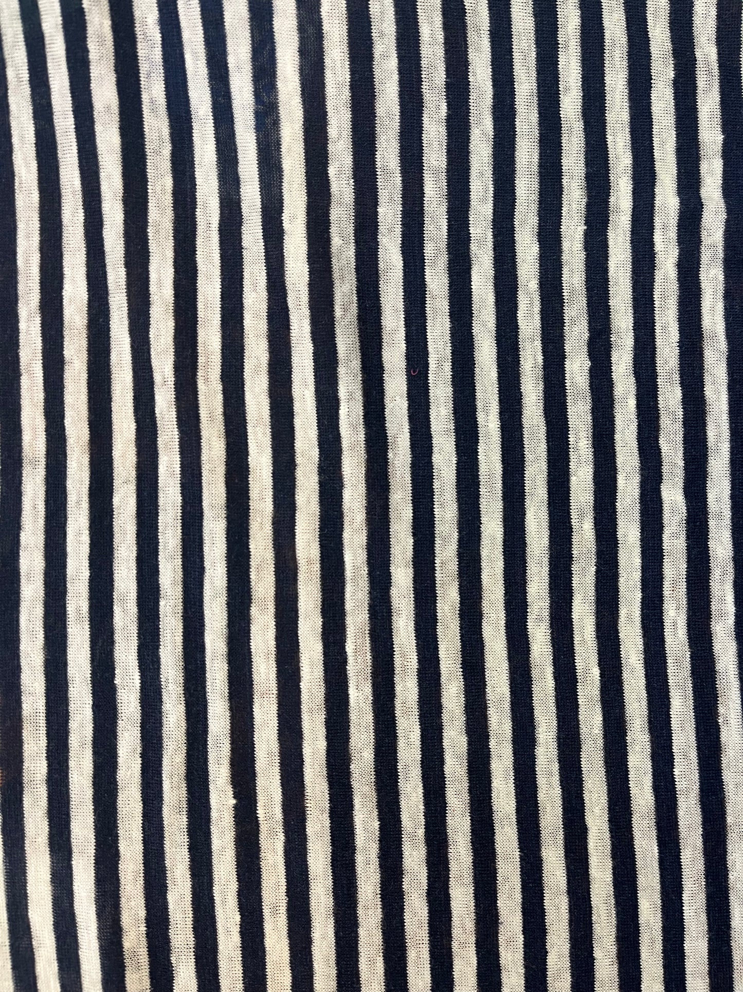 Stripe Rayon Jersey - Navy & White