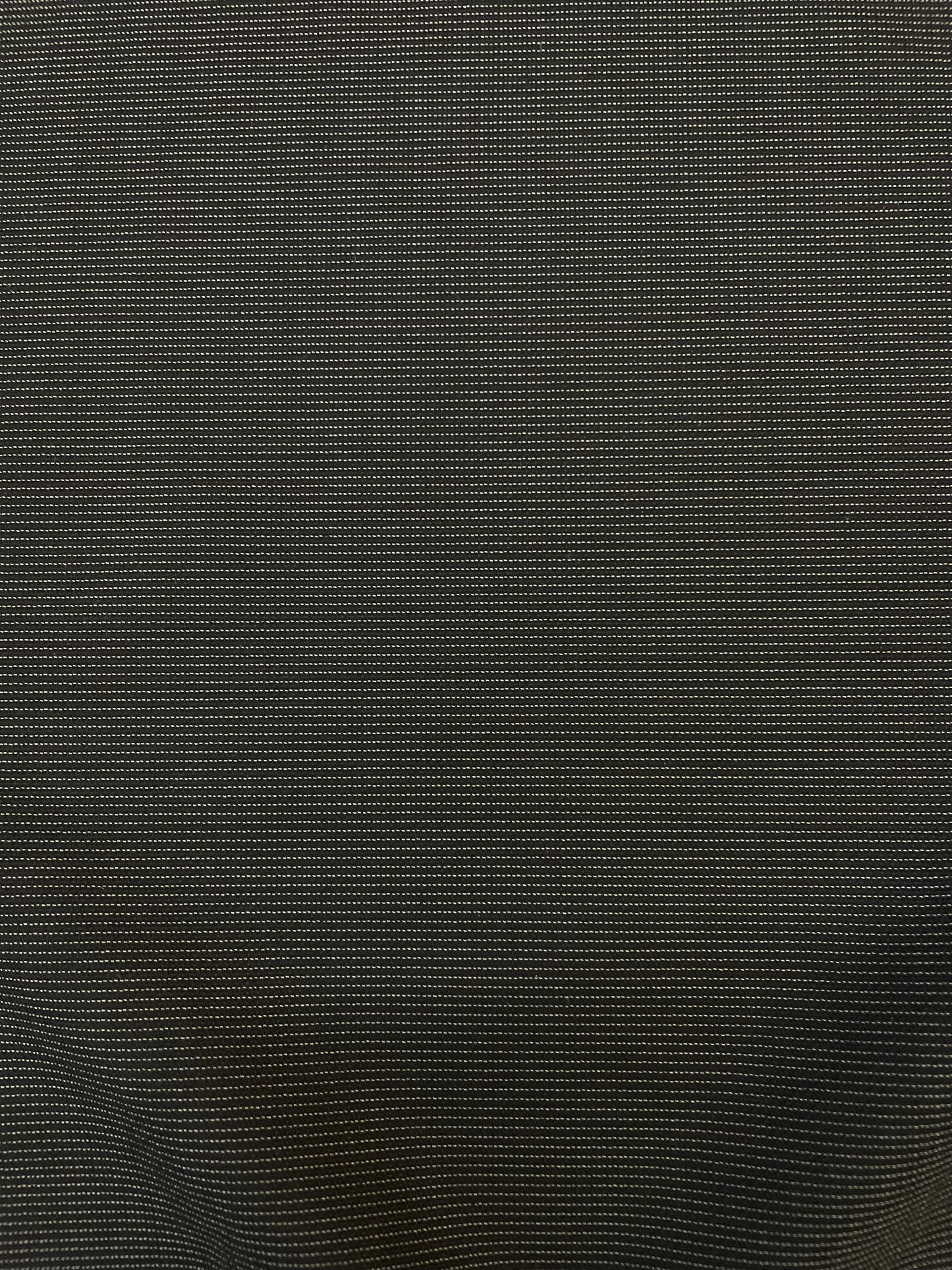Italian Fine Pin Stripe Tropical 100% Wool Suiting - Charcoal / Off White