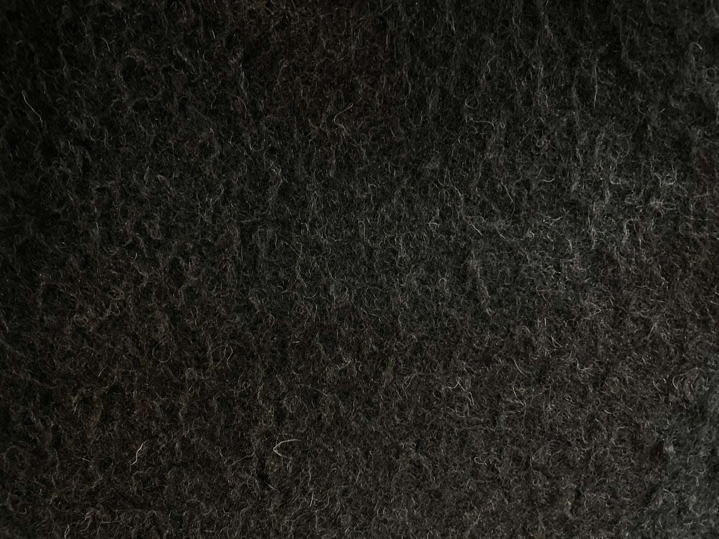 Italian Textured Felted Virgin Wool - Charcoal Grey
