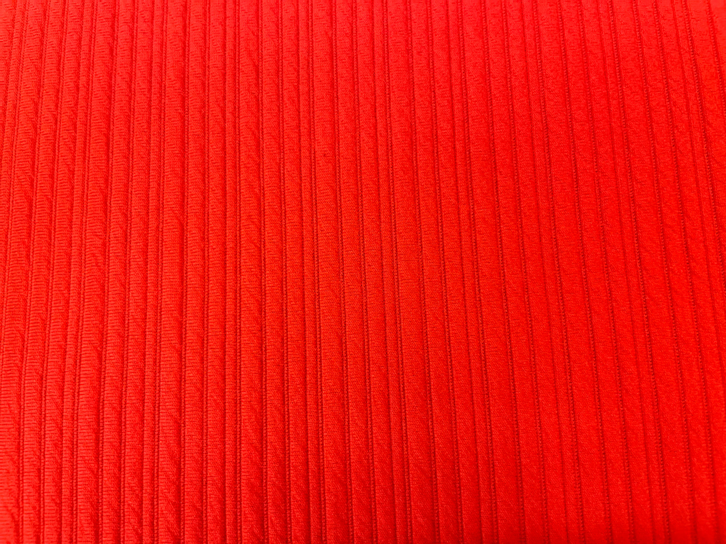 Ribbed Poly Jersey - Orange Red