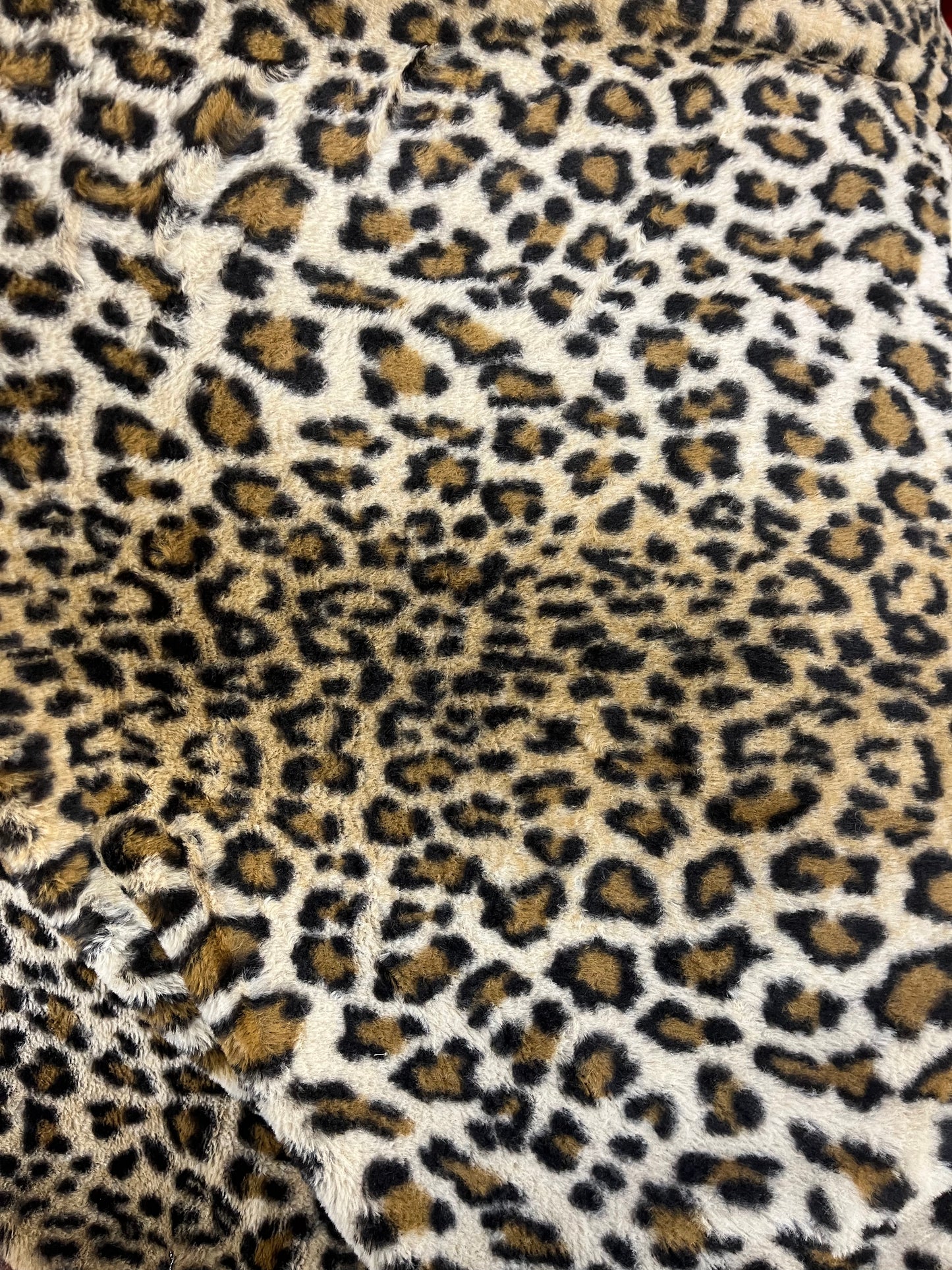 Cheetah Print Faux Fur - Natural