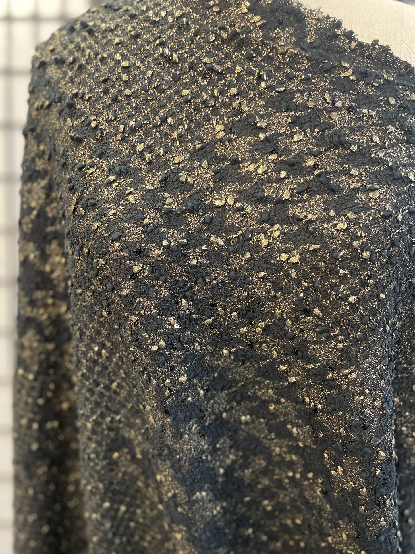 Fancy Sweater Knit - Black / Gold