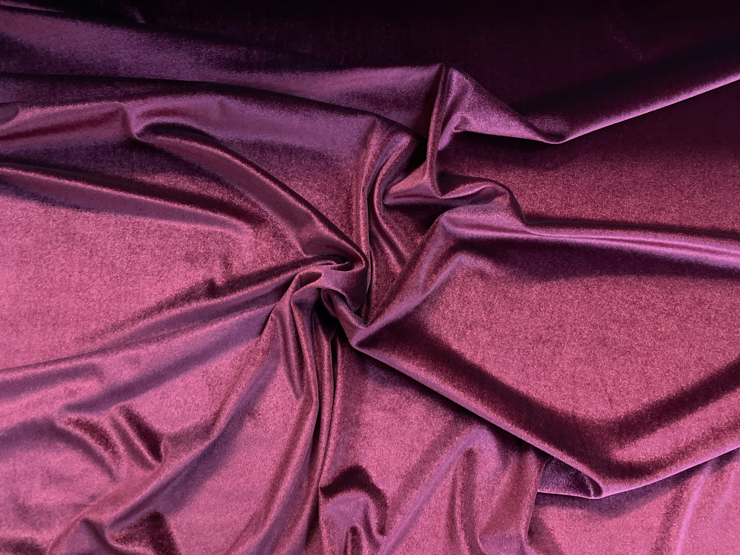 Stretch Velvet - Burgundy
