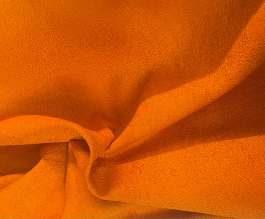 Italian Textured Woven Cotton - Tangerine