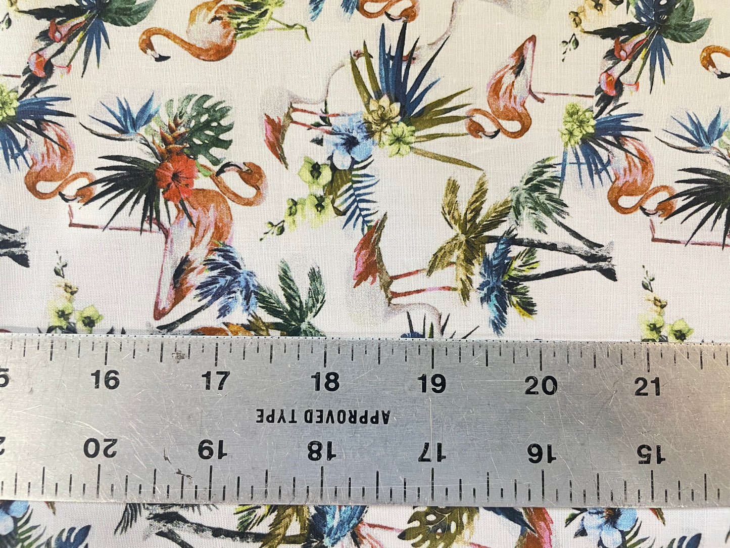 Italian Stretch Cotton Shirting - Tropical Flamingo