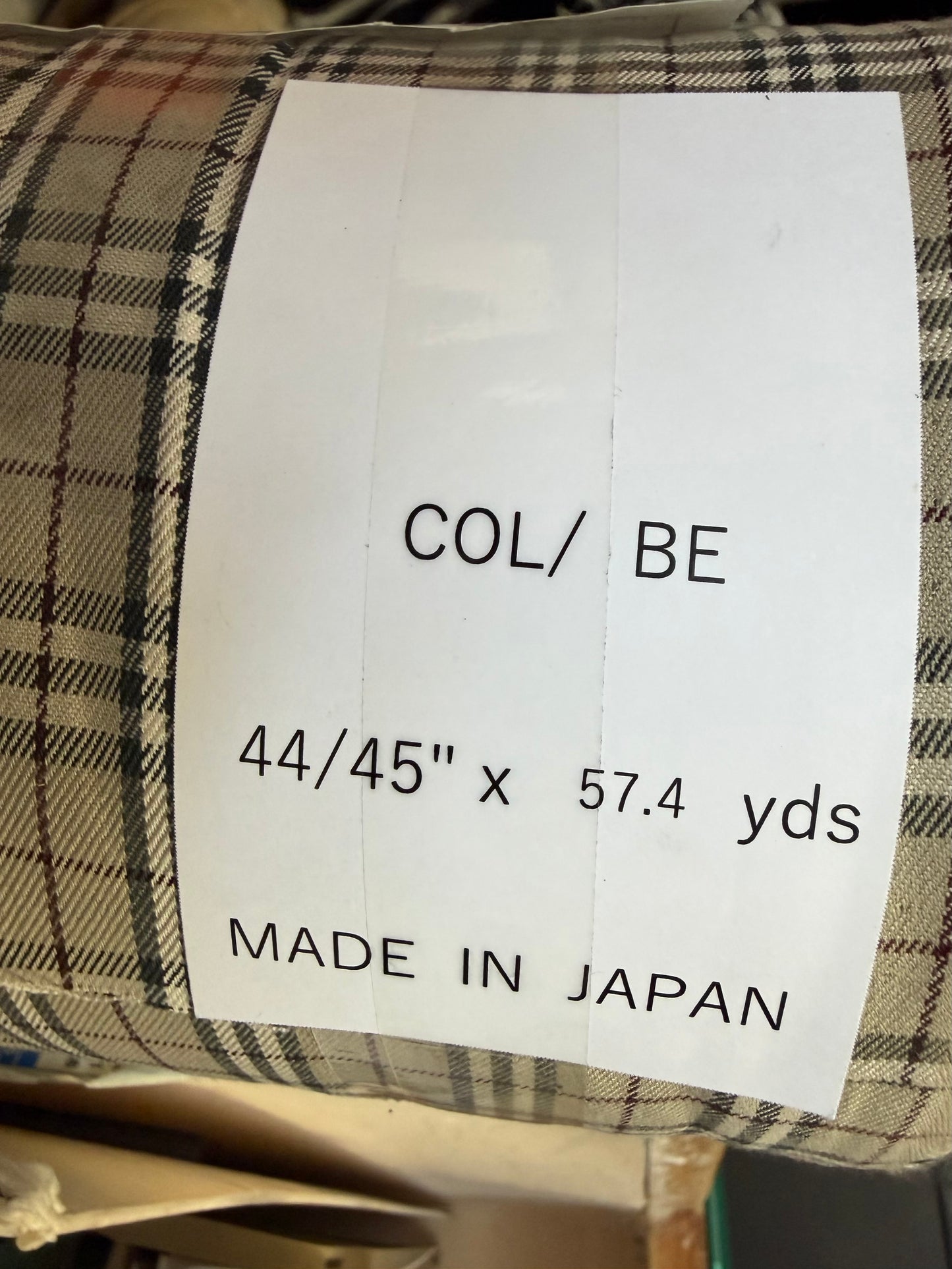 Japanese Cotton Fine Twill Plaid - Tan, Red, Black & White