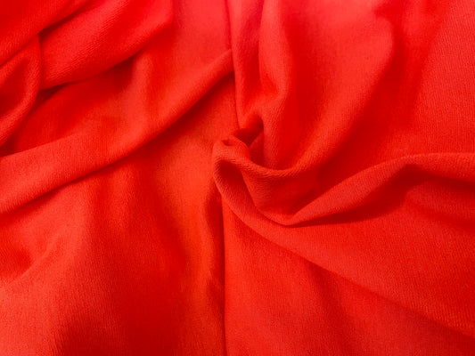 Textured Rayon Jersey - Neon Coral